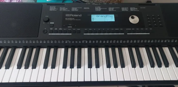 Teclado Roland Ex20a com capa e suporte