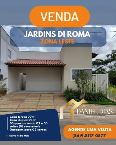 Casa térrea para venda tem 77 metros quadrados com 3 quartos em Pedra Mole - Teresina - PI