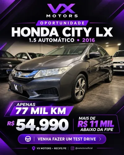 Honda City Sedan LX 1.5 Flex 16V 4P Aut. 2016