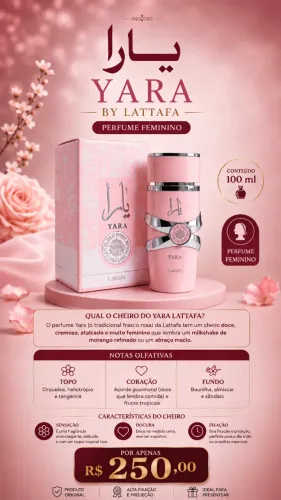 PERFUME ÁRABE YARA LATTAFA ORIGINAL