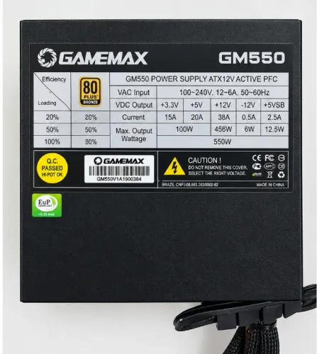 Fonte Gamemax GM550 550W