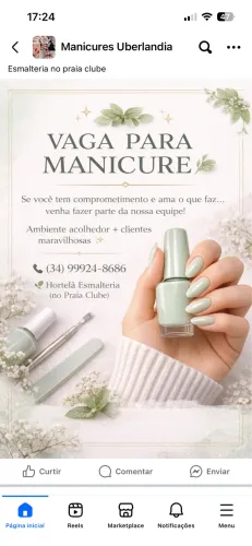 Vaga para manicure