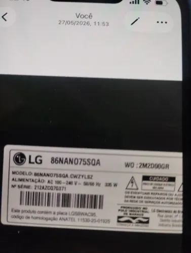 Televisor LG 86nan075