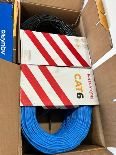 Cabo Lan de Rede Internet - Caixa com 305 Metros CAT.6 100% Cobre Original