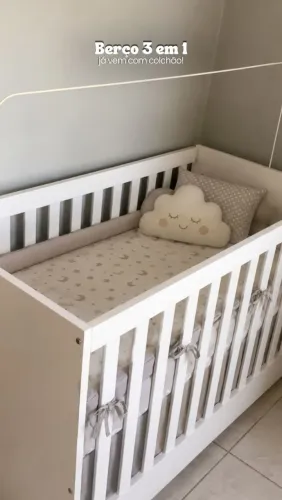 Vendo Berço que Vira Cama Infantil - Prático, Bonito e Conservado