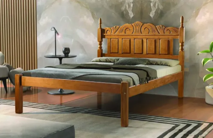 cama  madeira sucupira  maciça  mademar