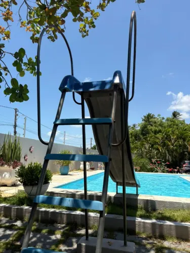 Escorregador para Piscina em Fibra de Vidro Azul - 2m x 3,5m