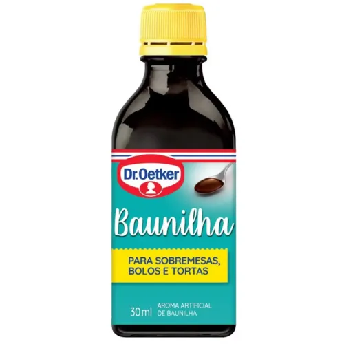 Kit 5 essência aroma baunilha Dr. Oetker frasco 30ml