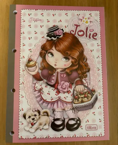 refil fichário tilibra jolie 96 folhas personalizadas 