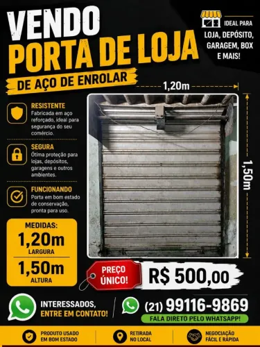 Porta de correr para loja