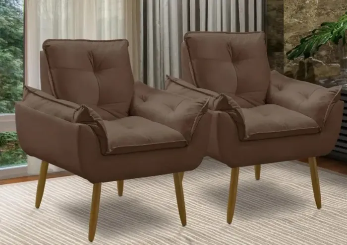 Kit 2 Poltronas Opala Novas 