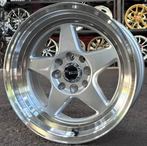 Rodas aro 15 Furação 4x100 4x108 RAW PRATA