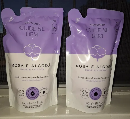 Refil Boticário rosa e algodão