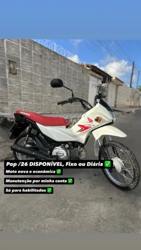 Moto para aluguel 240/ semana