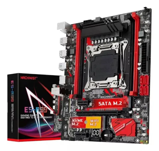 Placa Mãe Machinist X99 E5-RS9 Gamer Intel Nvme Cor Vermelho