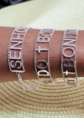 3 0 % O F F ! Pulseira Sr do Bonfim Prata 925