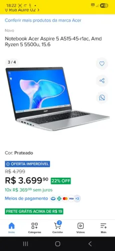 Notebook accer aspire 3 ryzen 5 snapdragon