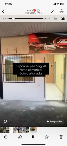Ponto comercial bem localizado no alvorada 1.área gourmet