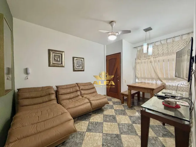 Apartamento com 2 dormitórios na quadra da Praia das Pitangueiras Alfa Imóveis Guarujá