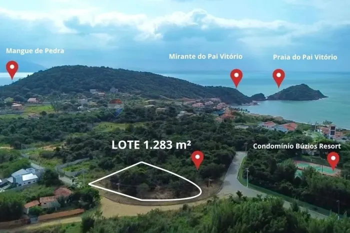 À venda lote com RGI próximo à Praia do Pai Vitório em Armação dos Búzios