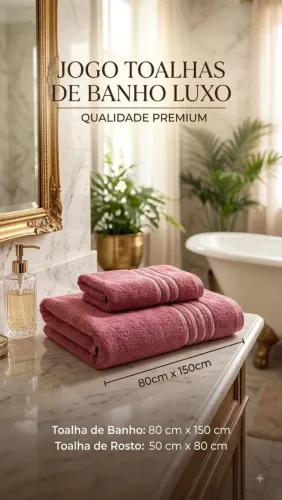 Kit toalhas de banho e rosto