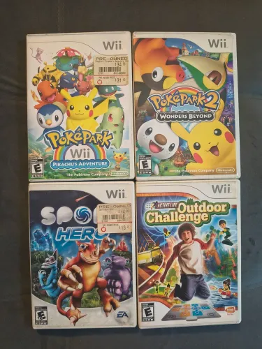 Lote Jogos Controles Cabos WII
