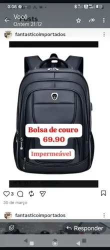 Bolsa de couro impermeável fortíssima