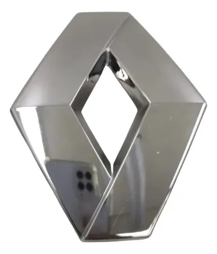 Emblema  Símbolo Renault Tampa Traseira Logan Sandero Prata