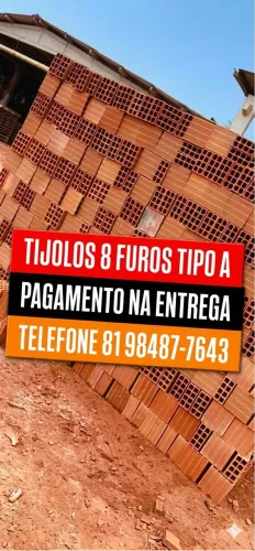 Tijolo tijolos de fábrica em oferta - pague na entrega - Recife e região metropolitana 