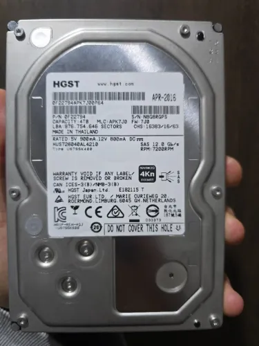HD 4TB (SAS) de Servidor - ULTRASTAR HGST HUS724040ALS640 SAS - 100% Saudavel e Testado
