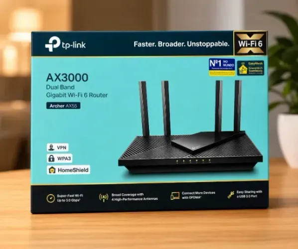 Roteador Wireless TP-Link Archer AX55 AX3000 2402MBPS