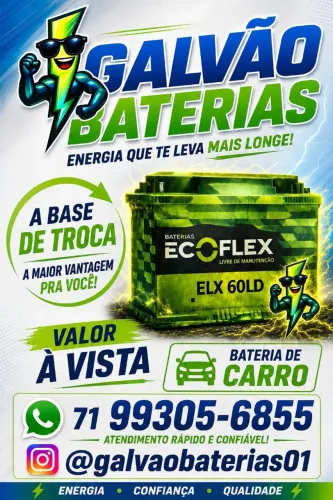 Bateria Automotiva Ecoflex 60Ah - Nova (Base de Troca)