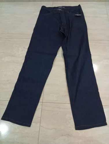 Calça Jeans Masculina Corte Reto Azul 42 - Nova