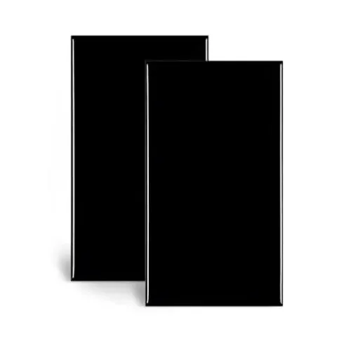 Revestimento Eliane Metrô Black Brilhante 10x20cm Branco Bold