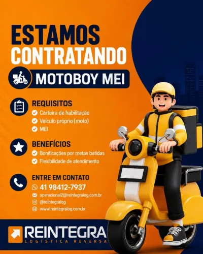 VAGA MOTOboy PARCEIRO (MEI) 