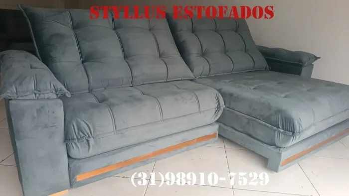 Sofá retrátil FOFÃO com molas ensacadas