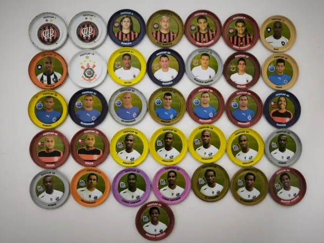 35 Tazos Footcaps Brasileirão 2007