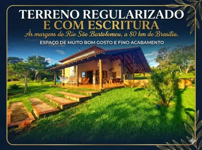 Chácara Maravilhosa as Margens do Rio São Bartolomeu - 20.000m2
