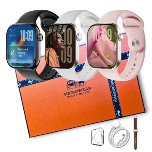 Smartwatch W11 Mini Pro Series 11 Microwear 42mm AMOLED WhatsApp por Voz NFC 2026