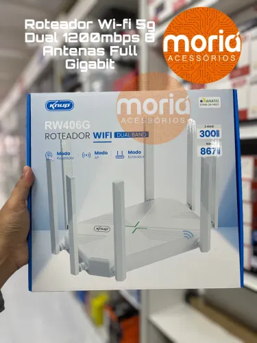 Roteador Wi-fi 5g Dual 1200mbps 8 Antenas Full Gigabit