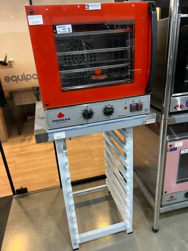 Forno turbo elétrico 4 esteiras 35x35 - pronta entrega