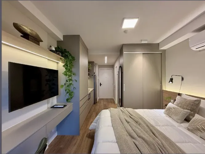 Studio para Locação em São Paulo, Brooklin Paulista, 1 dormitório, 1 banheiro