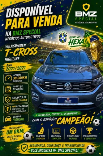 Volkswagen T-Cross Highline 1.4 TSI Flex 16V 5P AUT 2021