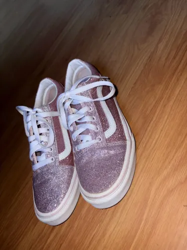 Vans original rosa com glitter