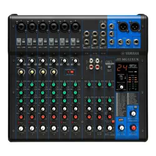 Mesa de Som Yamaha MG12XUK - 12 Canais USB com Efeitos SPX