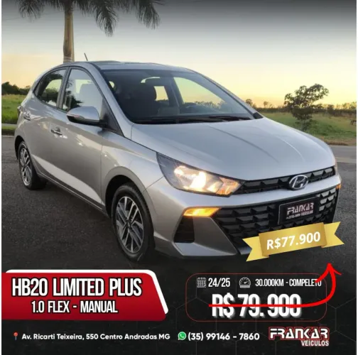 Hyundai HB20 Limited Plus1.0 Flex 12V Mec. 2025
