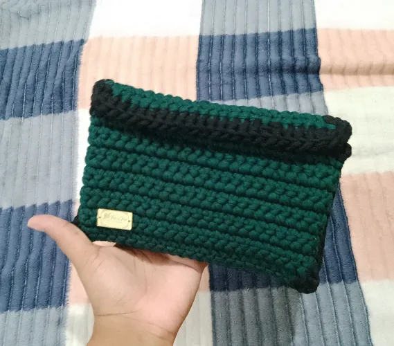 Bolsa carteira/crochê 