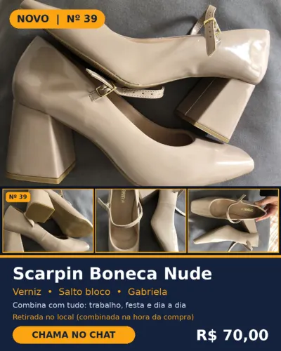 Sapato Feminino Nude