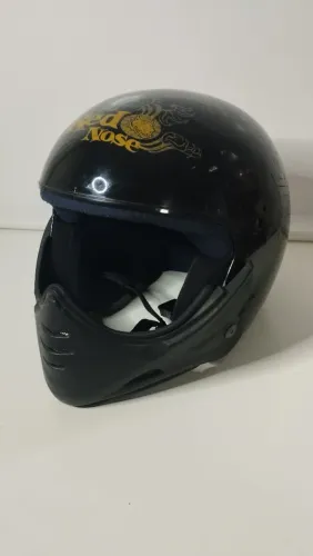 Capacete F-21 com Queixeira removível Red Nose Vintage R$:100 Reais 