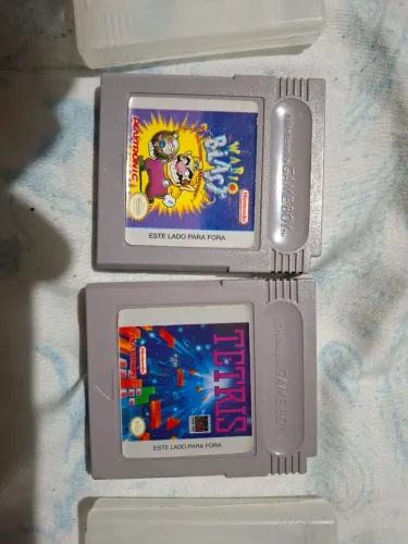 Lote 2 cartuchos Gameboy Wario Blast e Tetris Playtronic originais